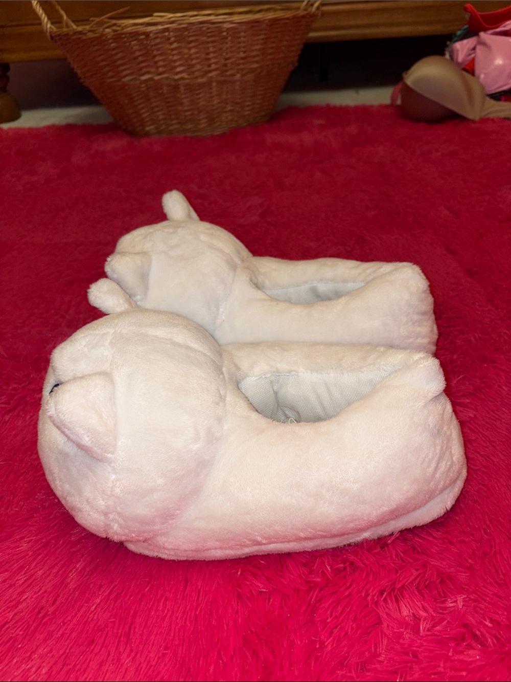 Rip N Dip Pink Cat Face Plush Slippers - Picture 5 of 6
